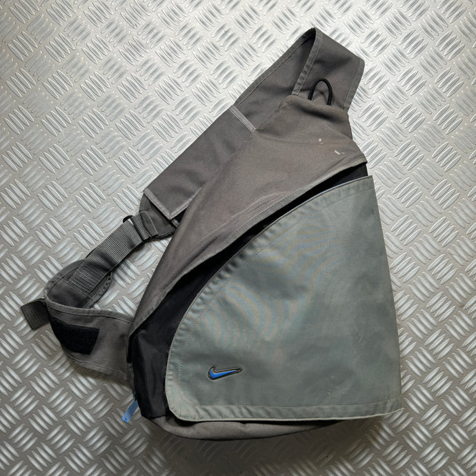 Nike Grey Velcro Front Flap Cross Body Bag