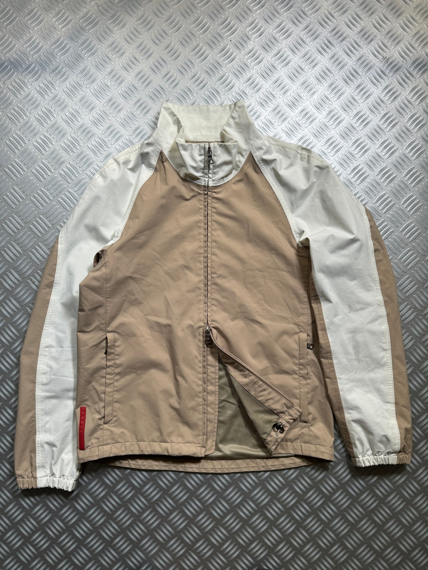 Early 2000's Prada Sport White/Beige Gore-Tex Jacket - Medium