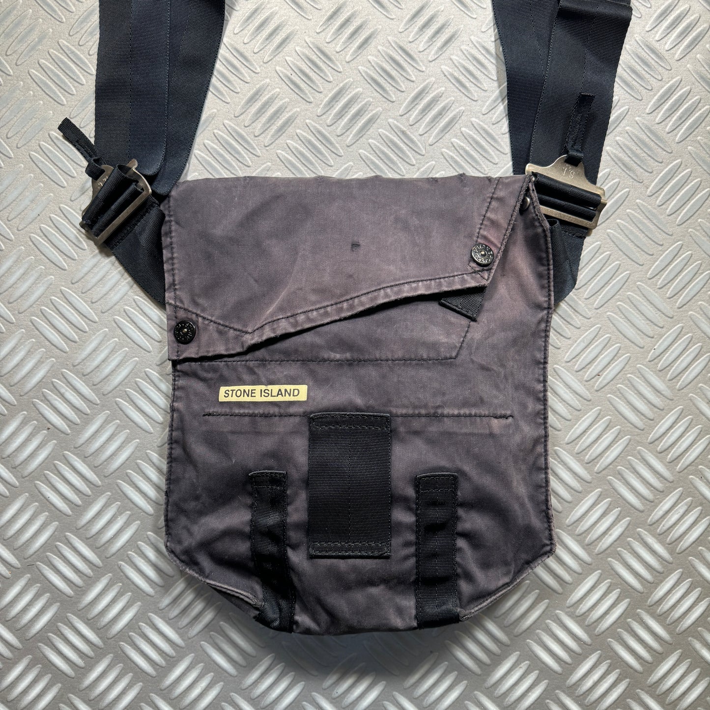 Early 2000's Stone Island Washed Navy Side Bag