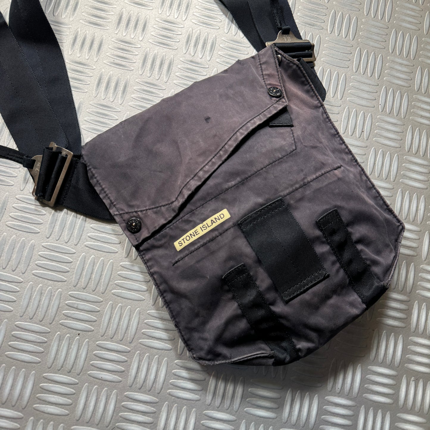 Early 2000's Stone Island Washed Navy Side Bag