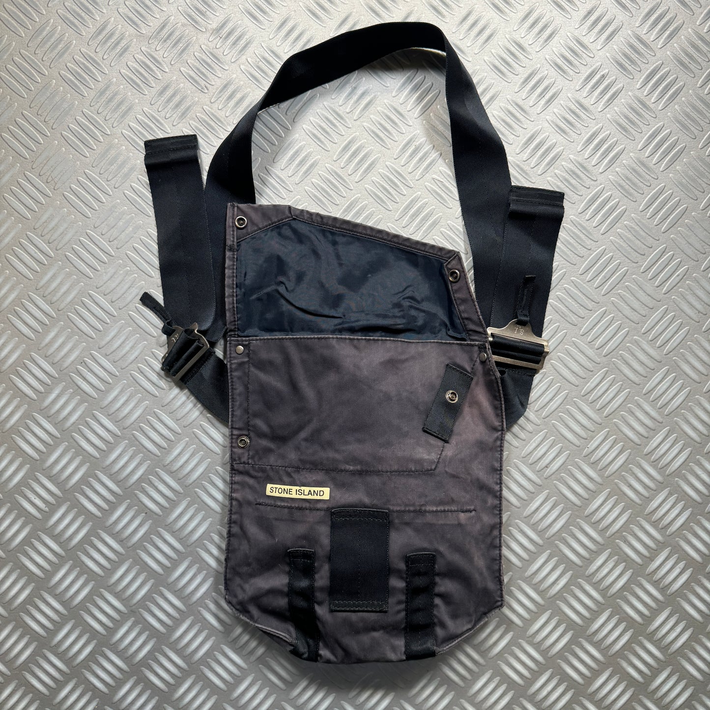 Early 2000's Stone Island Washed Navy Side Bag