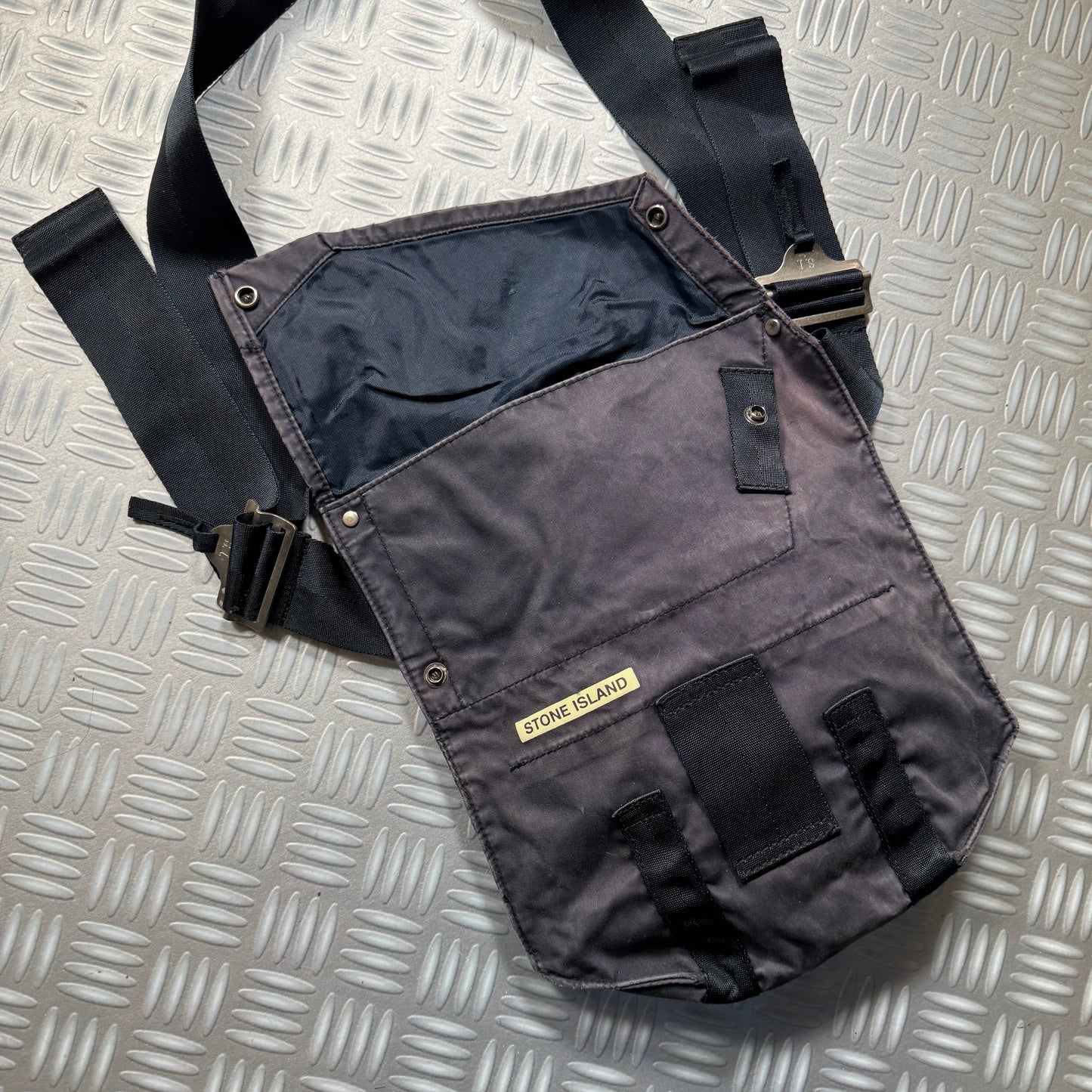 Early 2000's Stone Island Washed Navy Side Bag