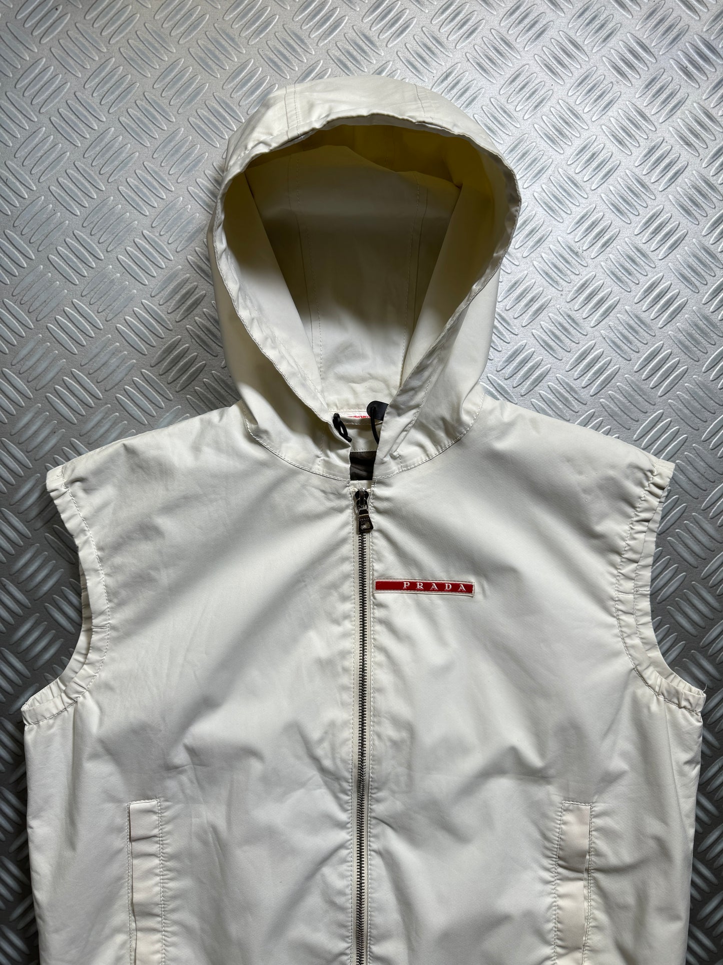 Early 2000's Prada Luna Rossa Hooded Vest - Womens 6-8