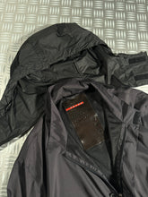 画像をギャラリービューアに読み込む, Early 2000&#39;s Prada Sport Gun Metal Grey Stash Pocket Nylon Hooded Jacket