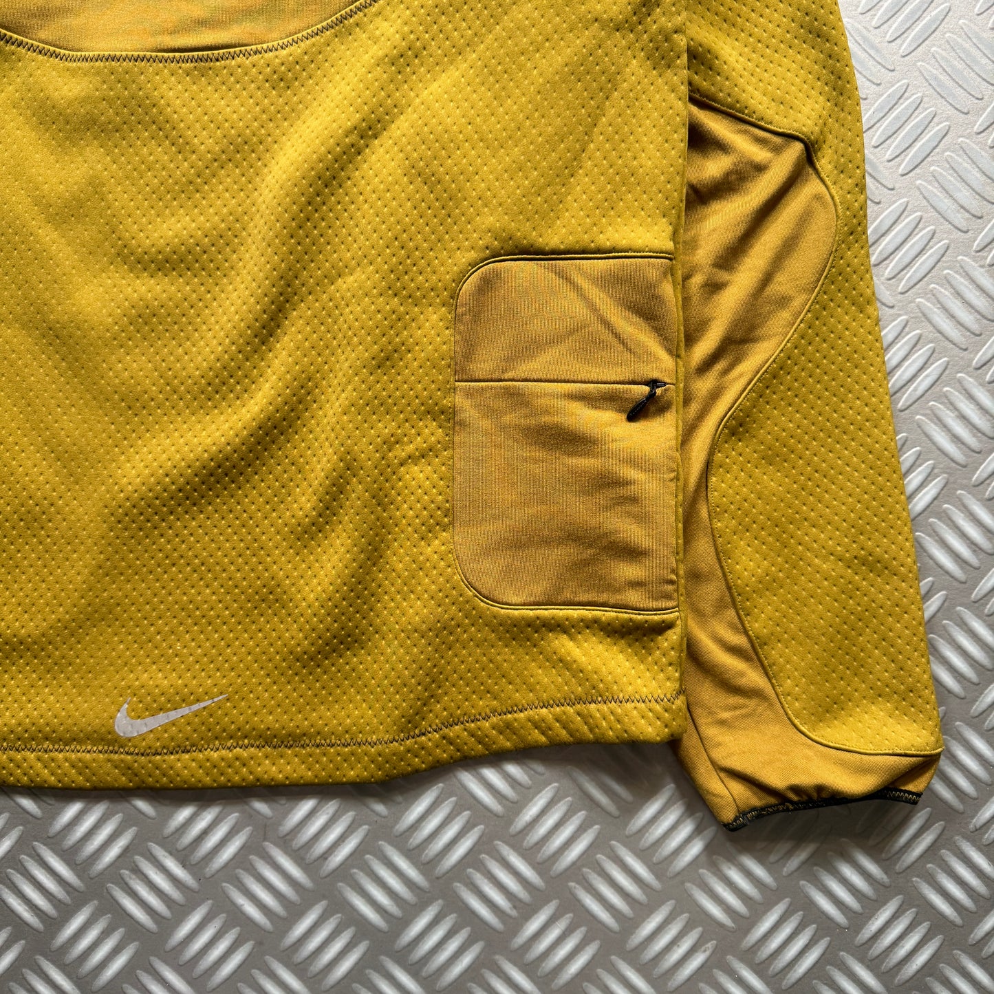 Nike x Undercover Gyakusou Yellow Mesh Hoodie - Small