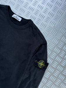 Stone Island Jet Black Cotton Crewneck - Small / Medium