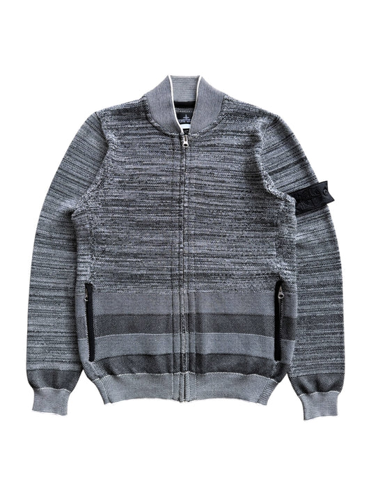 SS16’ Stone Island Shadow Project Grey Woven Zip Cardigan