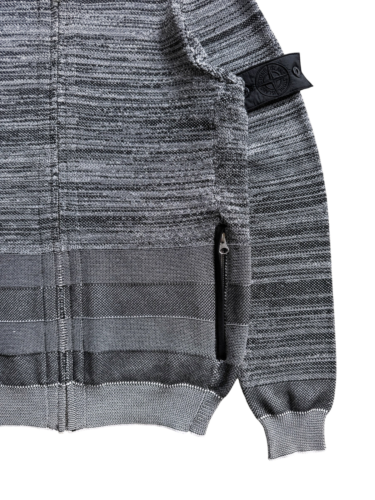 SS16’ Stone Island Shadow Project Grey Woven Zip Cardigan