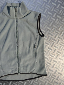 Early 2000's Prada Sport Duck Egg Baby Blue/Grey Fleece Vest - Womens 6-8