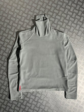 Carica l&#39;immagine nel visualizzatore di Gallery, Early 2000&#39;s Prada Sport Duck Egg Baby Blue/Grey Roll Neck Fleece - Womens 6-8