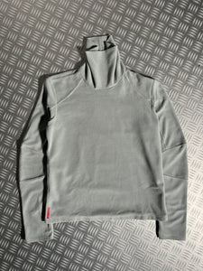 Early 2000's Prada Sport Duck Egg Baby Blue/Grey Roll Neck Fleece