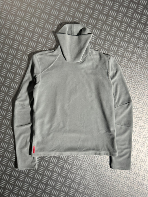 Early 2000's Prada Sport Duck Egg Baby Blue/Grey Roll Neck Fleece