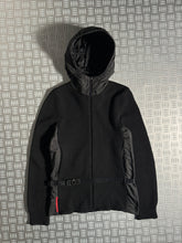 Carica l&#39;immagine nel visualizzatore di Gallery, Early 2000&#39;s Prada Sport Jet Black Padded Nylon/Knit Zipped Jacket - Small