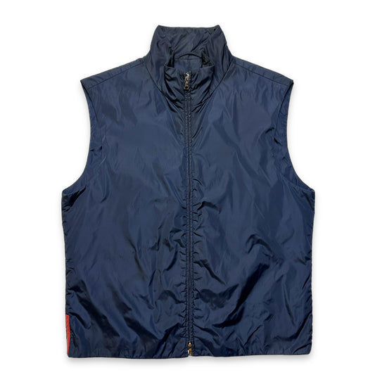 Prada Sport Gilet en nylon bleu marine minuit - Moyen