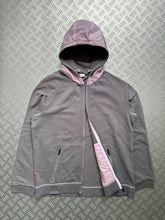 Carica l&#39;immagine nel visualizzatore di Gallery, Early 2000&#39;s Prada Main Line Baby Pink Nylon Hood Zipped Hoodie - Medium