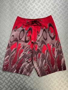 Early 2000's Oakley All Over Print Board Shorts - 30" Waist