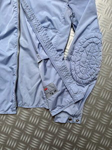 SS00' Prada Sport Baby Blue Nylon Padded Biker Jacket