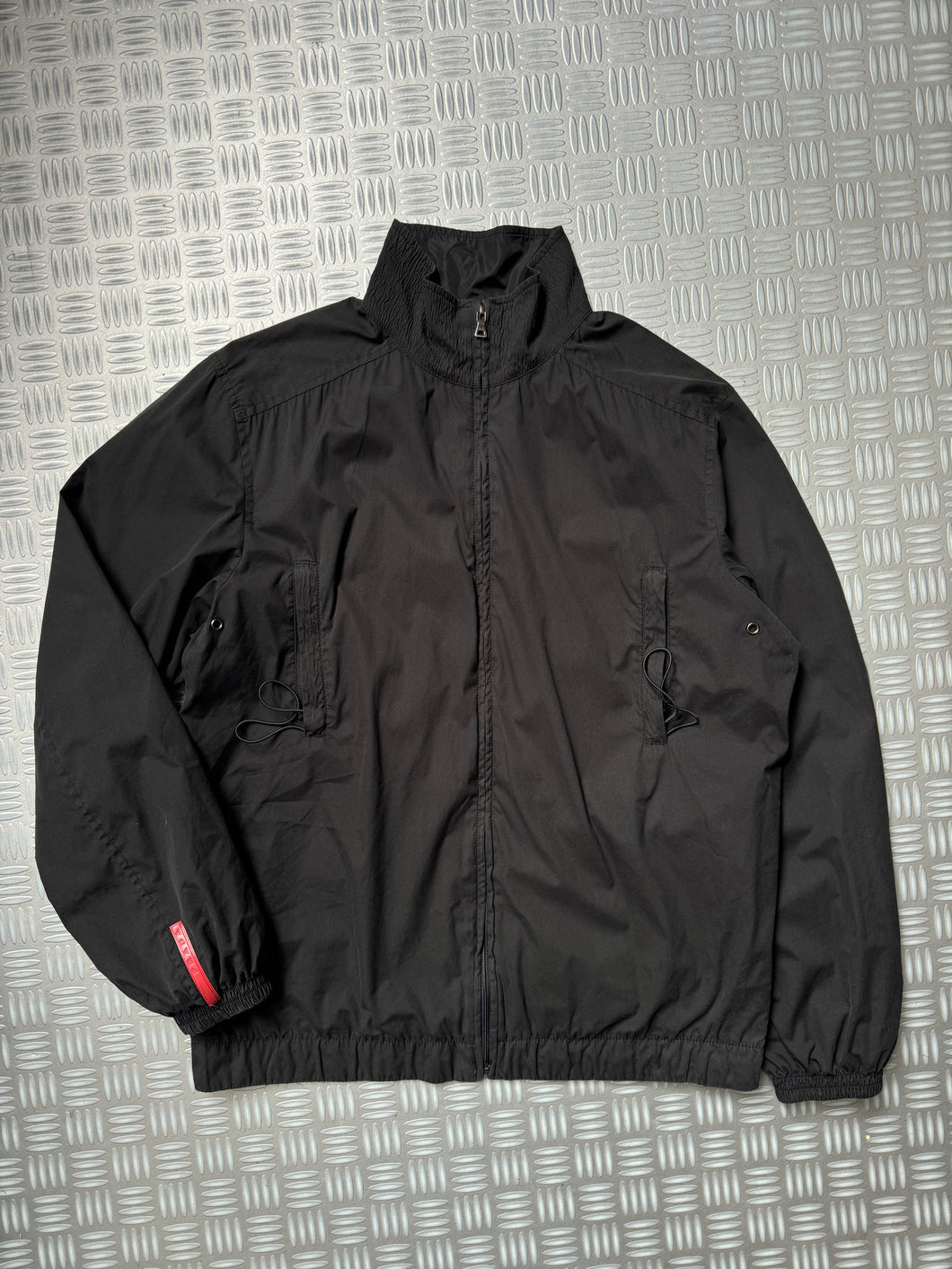 Early 2000's Prada Sport Jet Black Harrington Jacket - Extra Large