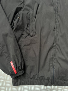 Early 2000's Prada Sport Jet Black Harrington Jacket - Extra Large