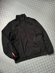 Early 2000's Prada Sport Jet Black Harrington Jacket - Extra Large