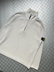 Late 1990's Stone Island Ribbed Cotton 1/4 Zip - Extra Large