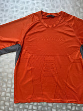 画像をギャラリービューアに読み込む, Early 2000&#39;s Salomon Bright Orange Futuristic Graphic Tee - Extra Large