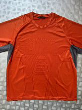 Load image into Gallery viewer, Early 2000&#39;s Salomon Bright Orange Futuristic Graphic Tee - Extra Large