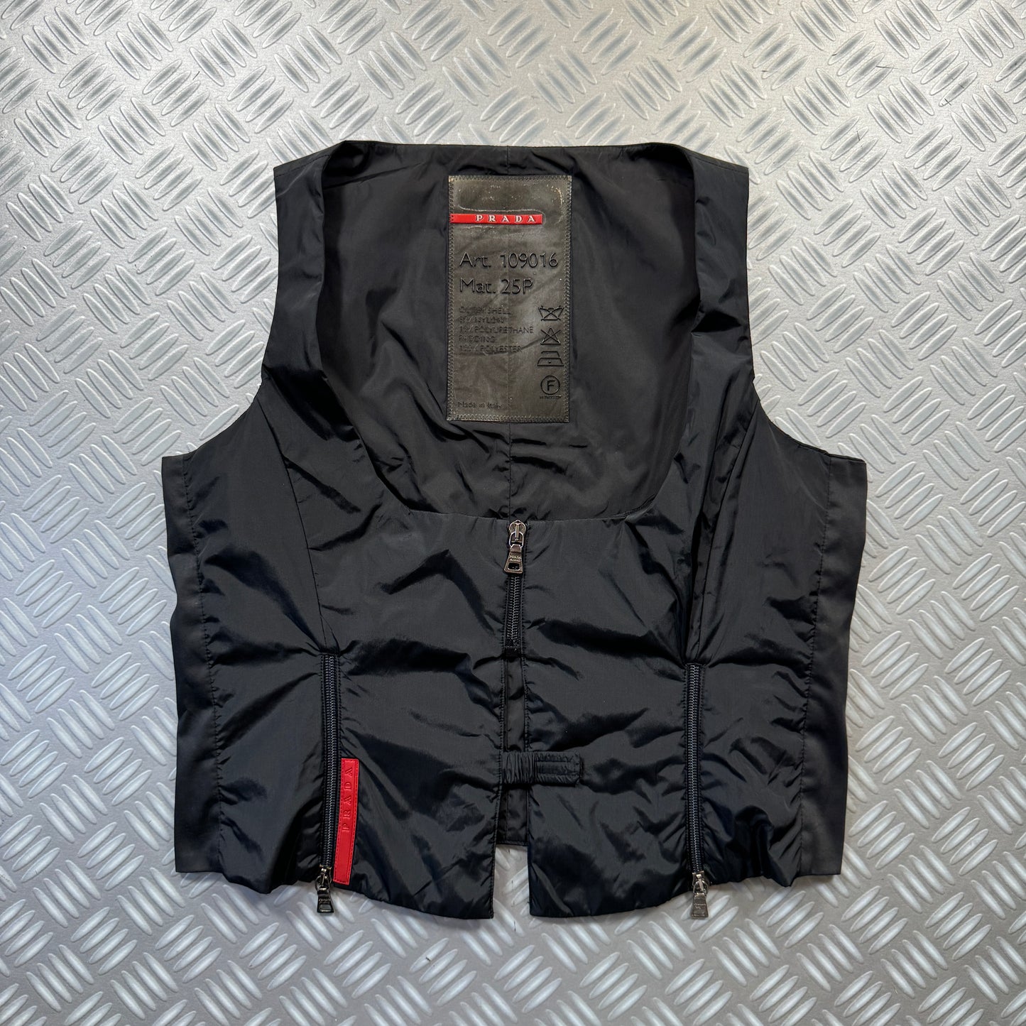 AW99' Prada Sport Jet Black Technical Vest