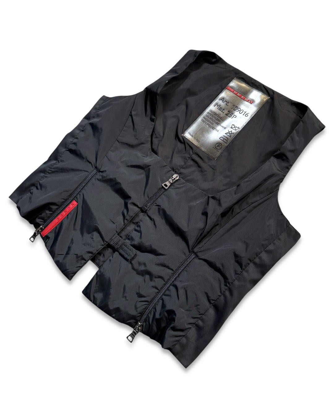 AW99' Prada Sport Jet Black Technical Vest