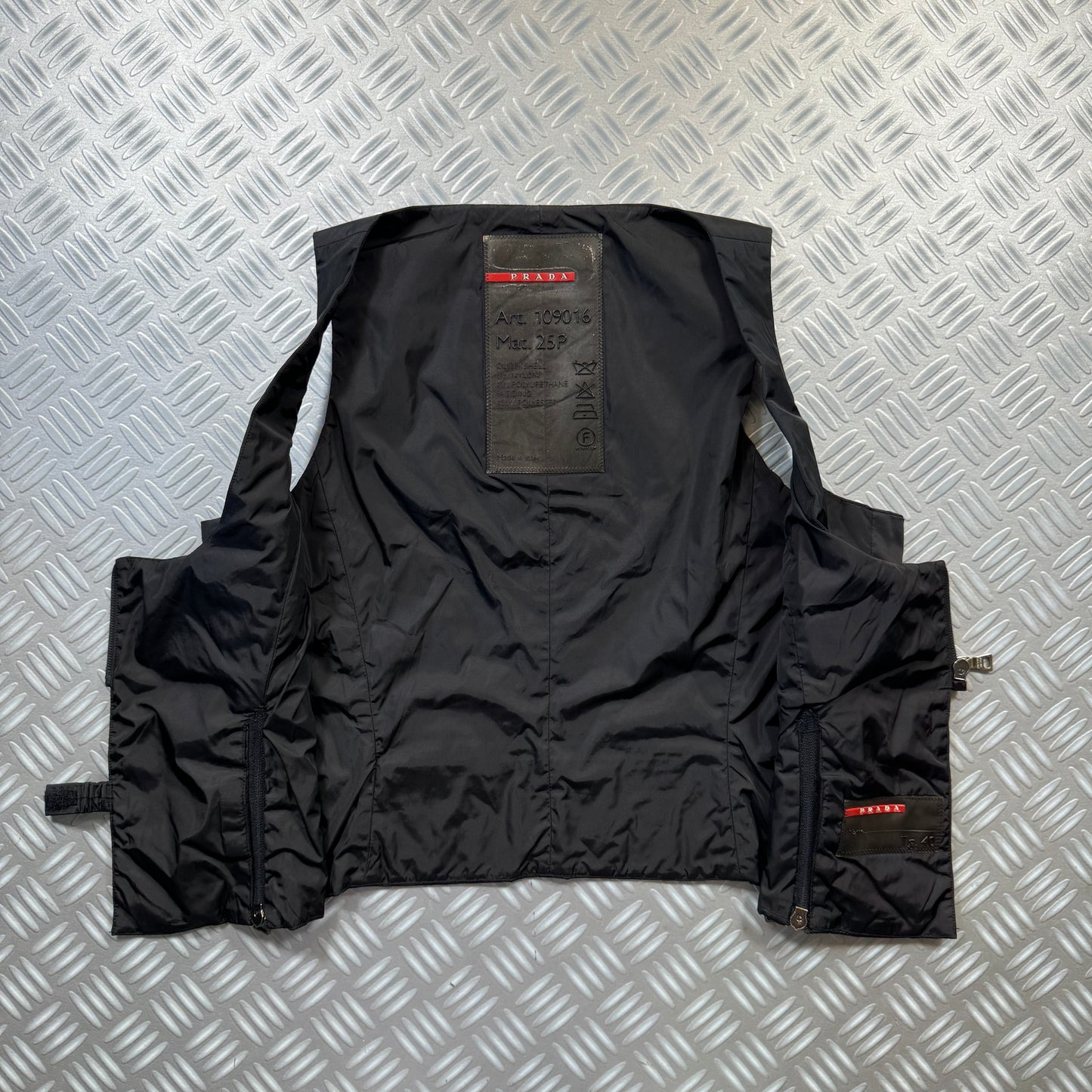 AW99' Prada Sport Jet Black Technical Vest