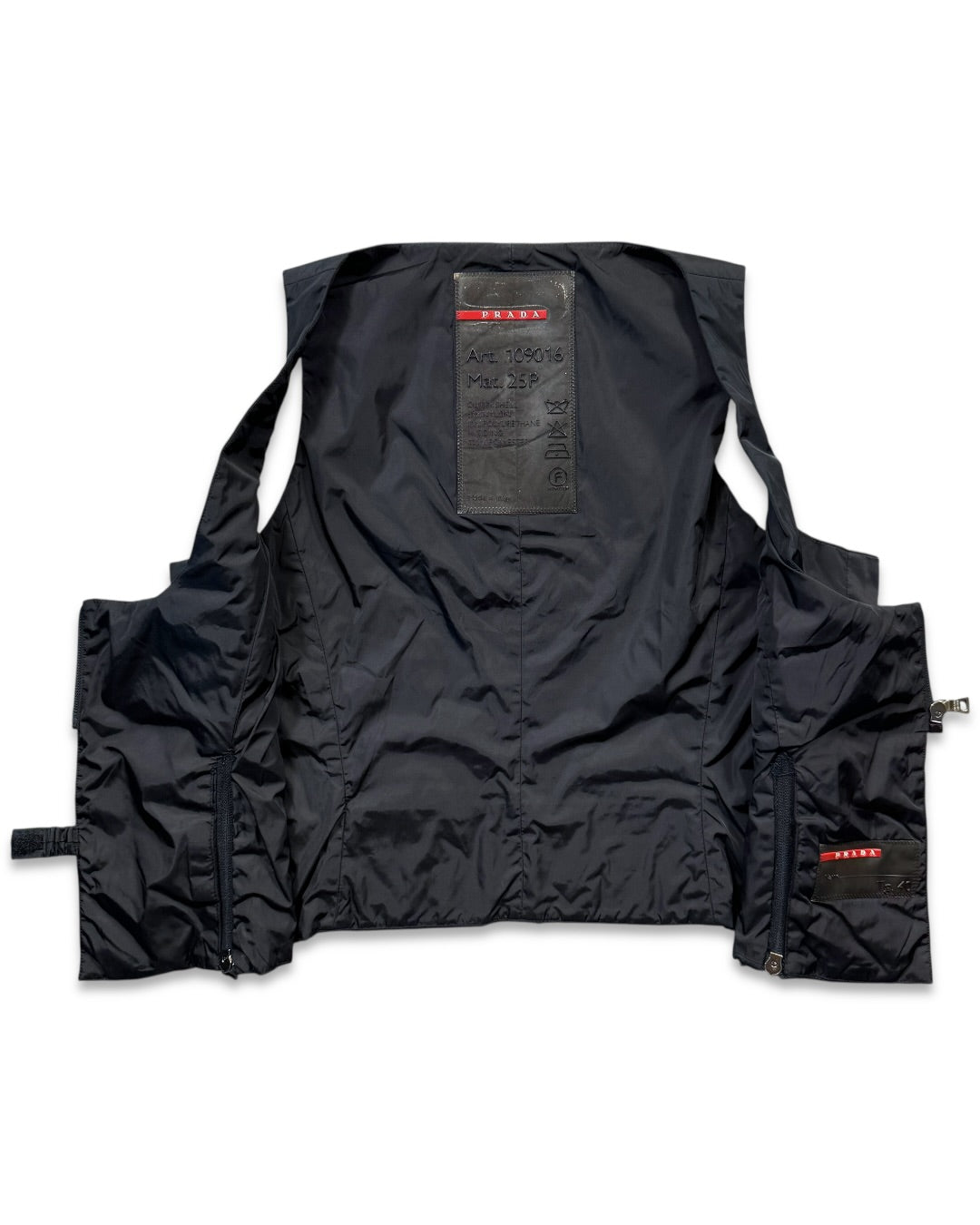AW99' Prada Sport Jet Black Technical Vest