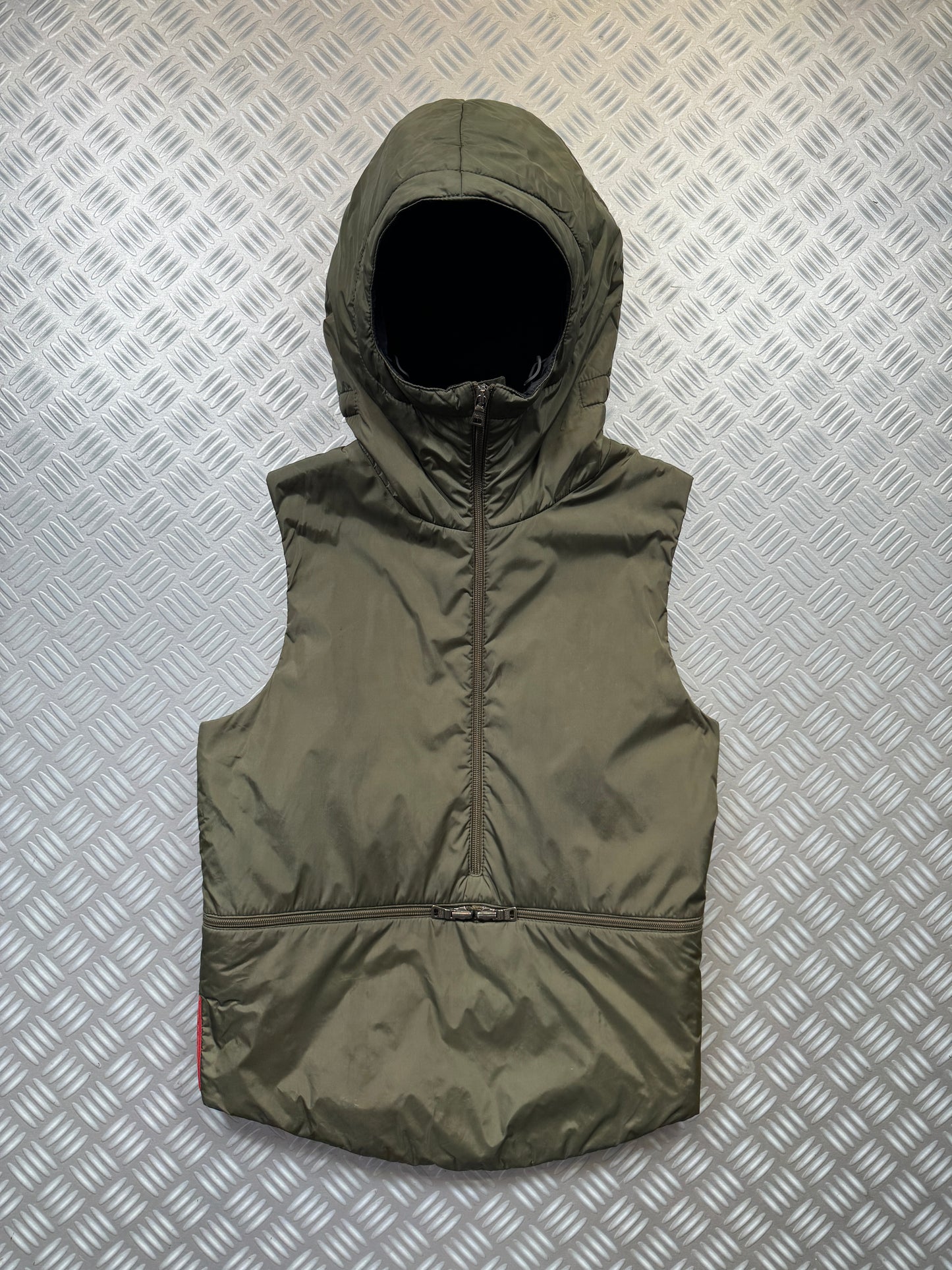 FW99' Prada Sport Packable Hooded Pullover Vest - Small / Medium