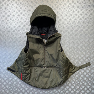 FW99' Prada Sport Packable Hooded Pullover Vest - Small / Medium