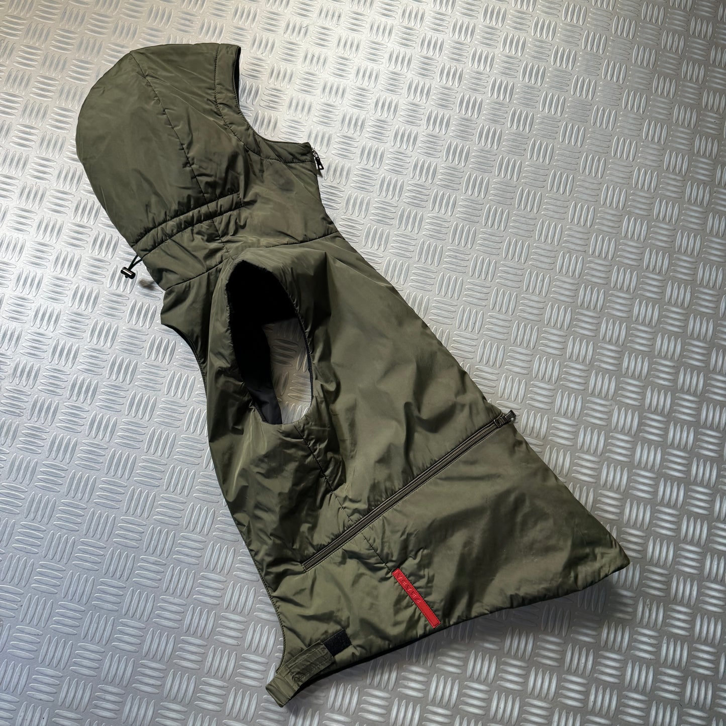 FW99' Prada Sport Packable Hooded Pullover Vest - Small / Medium