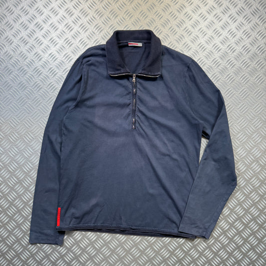 Early 2000's Prada Sport Midnight Navy Half Zip - Medium / Large