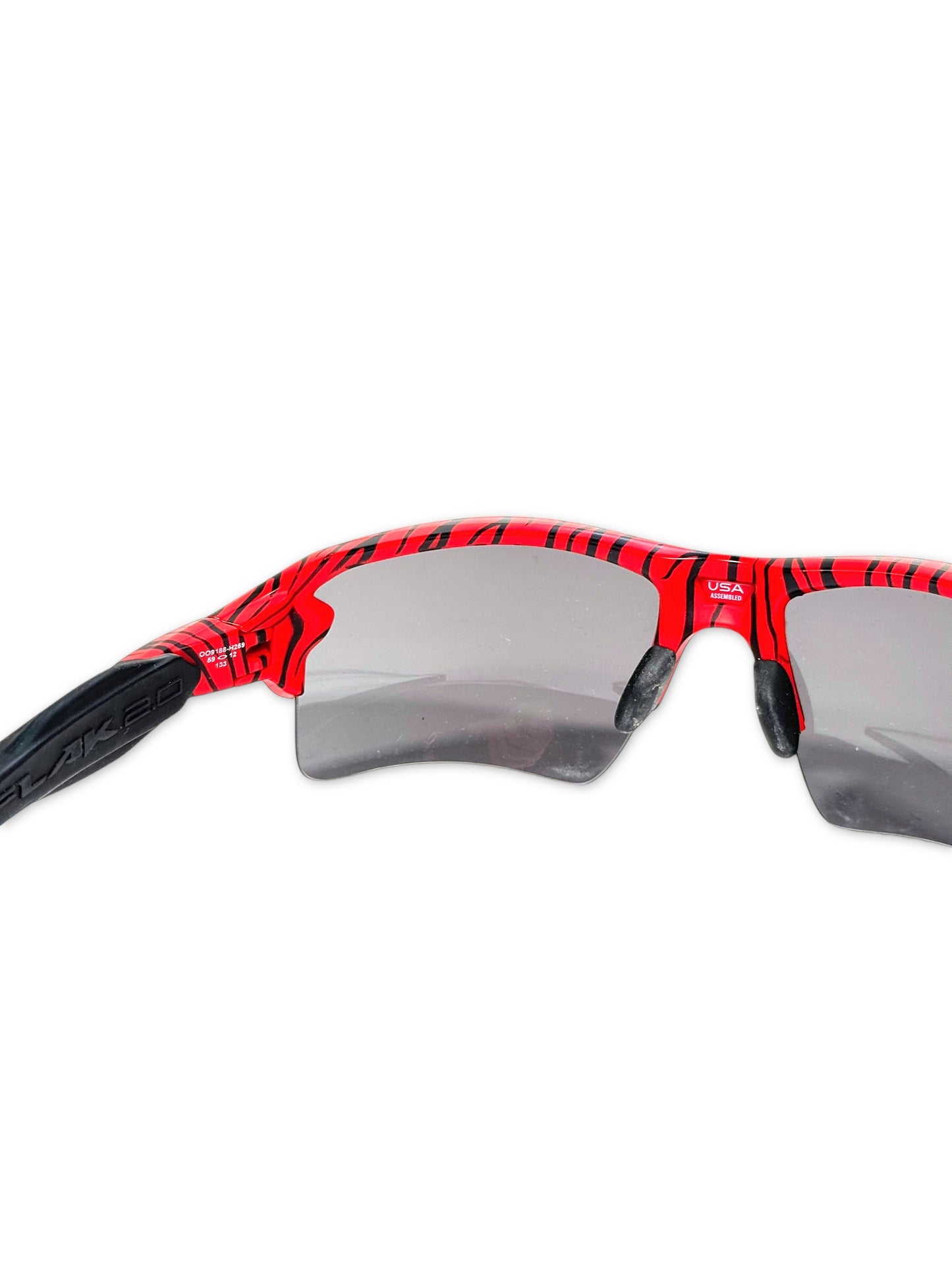 Early 2000's Oakley Flak 2.0 XL Red Tiger Sunglasses