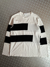 画像をギャラリービューアに読み込む, Early 2000&#39;s Comme Des Garcons SHIRT Striped Panel Longsleeve T-Shirt - Small / Medium