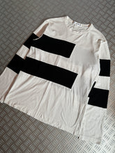 画像をギャラリービューアに読み込む, Early 2000&#39;s Comme Des Garcons SHIRT Striped Panel Longsleeve T-Shirt - Small / Medium