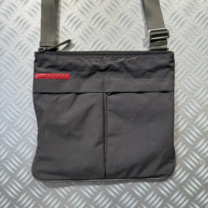 Early 2000's Prada Sport Grey Multi Pocket Side Bag