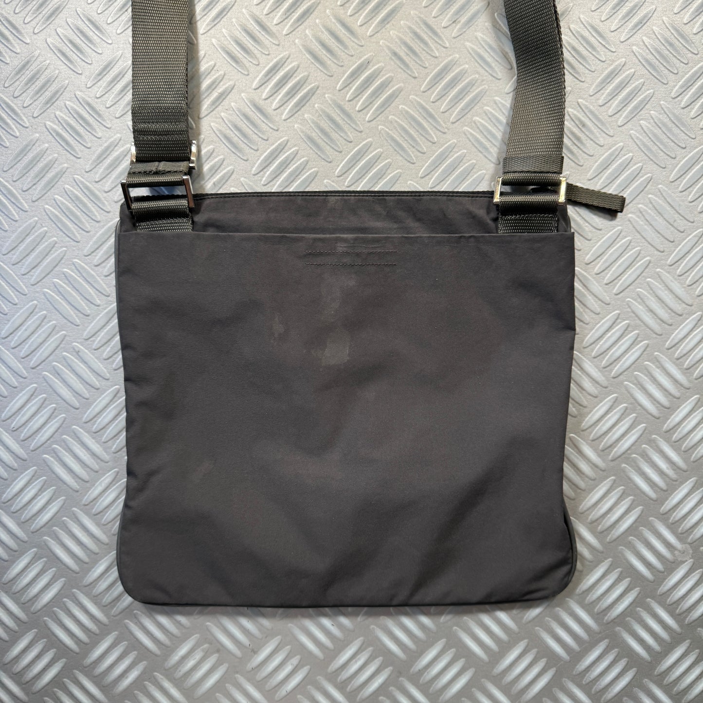 Early 2000's Prada Sport Grey Multi Pocket Side Bag
