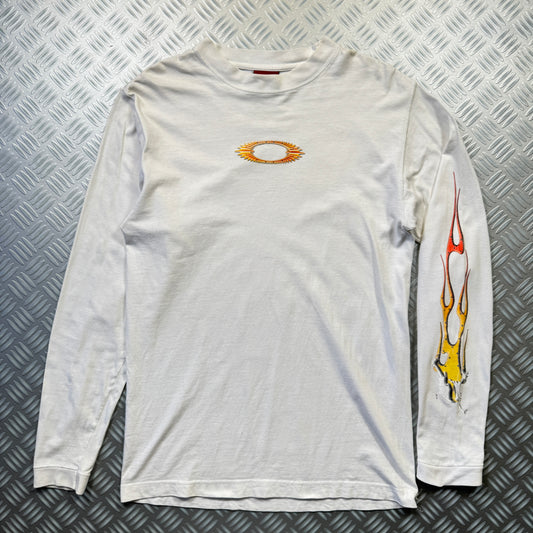 Early 2000's Oakley Flame Longsleeve Tee - Small