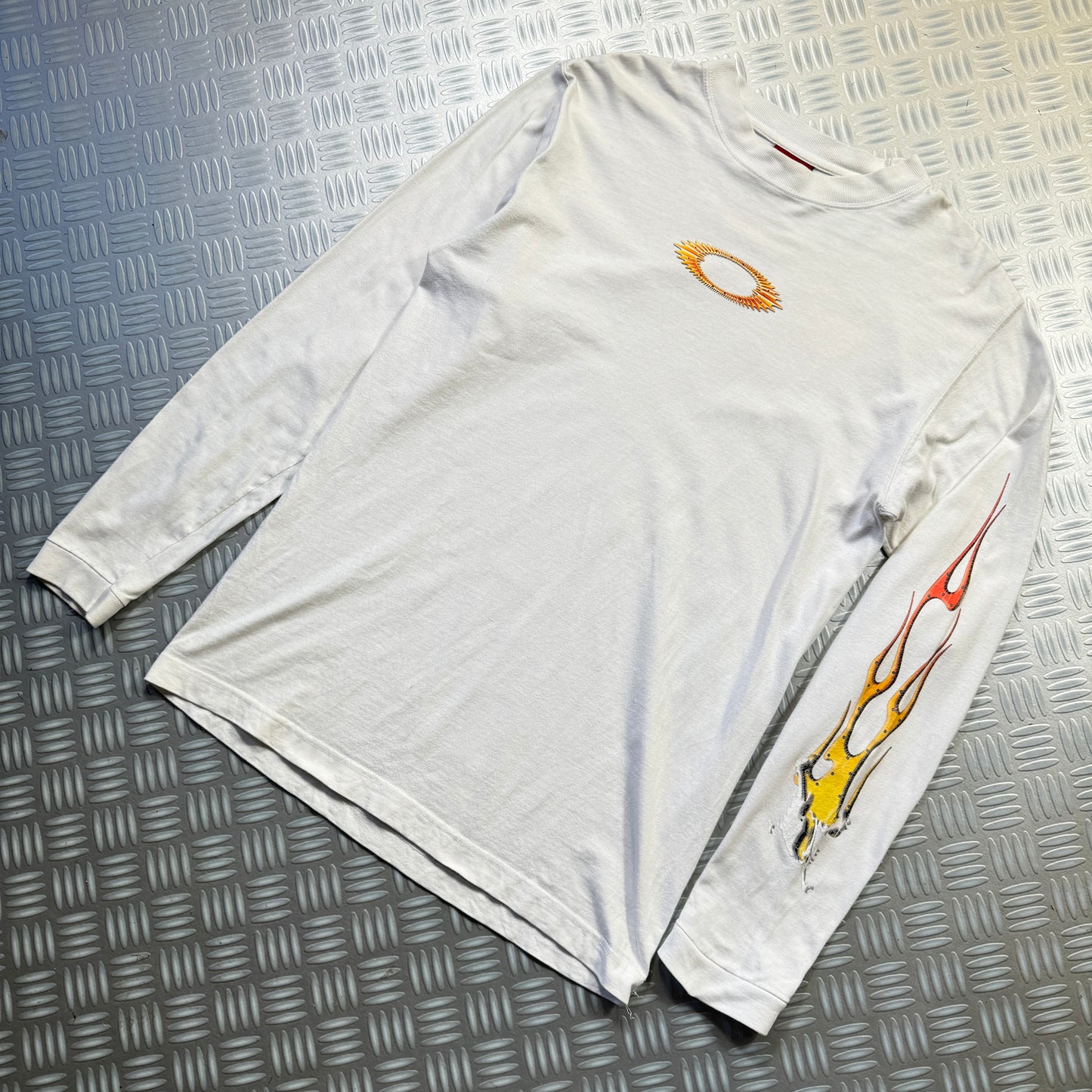 Early 2000's Oakley Flame Longsleeve Tee - Small