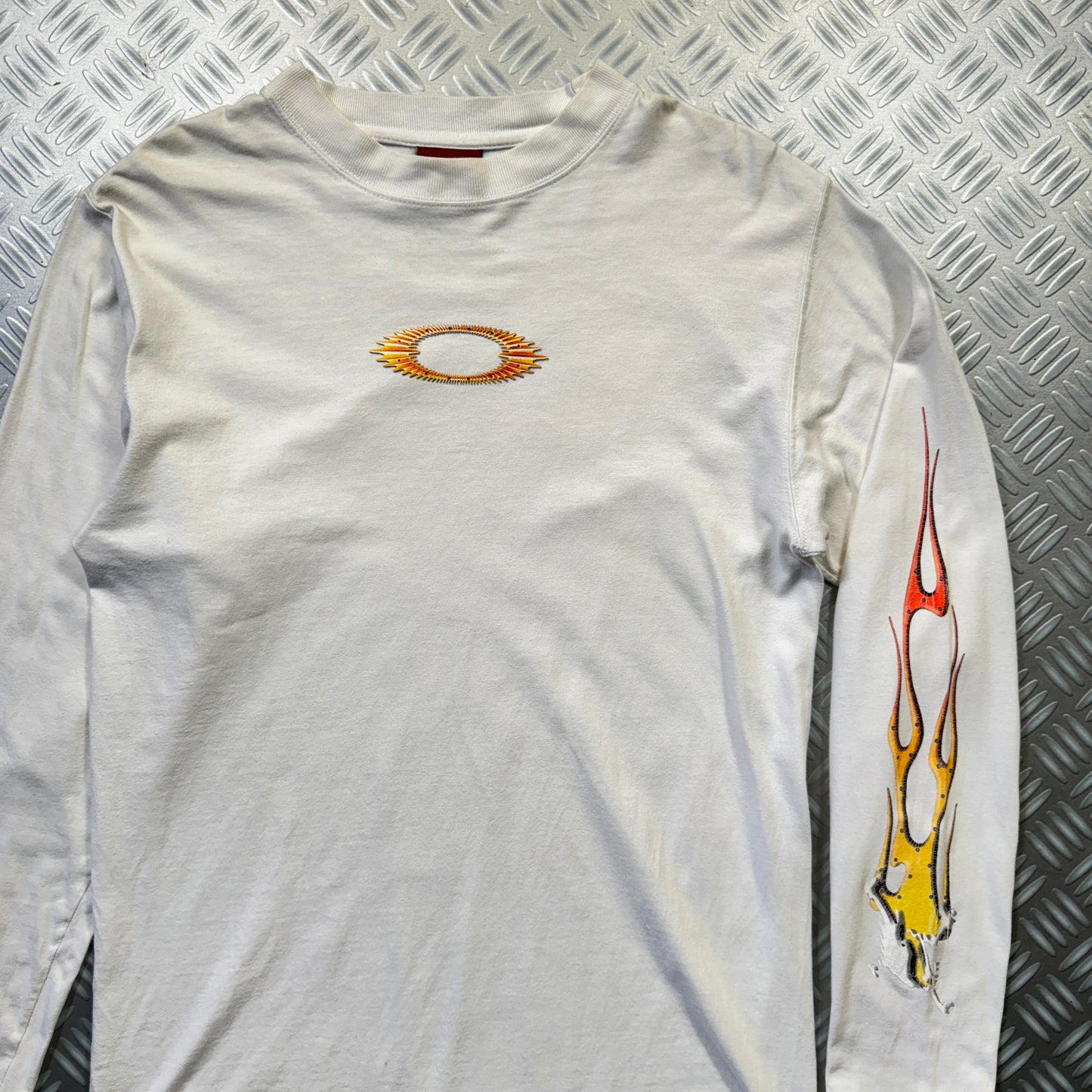 Early 2000's Oakley Flame Longsleeve Tee - Small