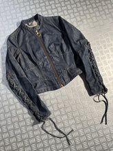 Load image into Gallery viewer, Early 2000&#39;a Prada Sport Cropped Lace Denim Jacket - Womens 6-8