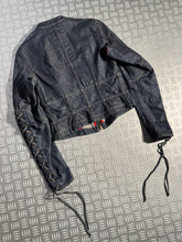 Load image into Gallery viewer, Early 2000&#39;a Prada Sport Cropped Lace Denim Jacket - Womens 6-8