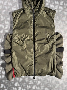 Early 2000's Prada Sport Khaki Hooded Vest