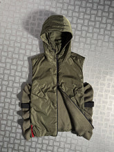 Carica l&#39;immagine nel visualizzatore di Gallery, Early 2000&#39;s Prada Sport Khaki Hooded Vest - Womens 6-8