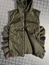 Carica l&#39;immagine nel visualizzatore di Gallery, Early 2000&#39;s Prada Sport Khaki Hooded Vest - Womens 6-8