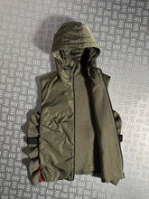 Carica l&#39;immagine nel visualizzatore di Gallery, Early 2000&#39;s Prada Sport Khaki Hooded Vest - Womens 6-8