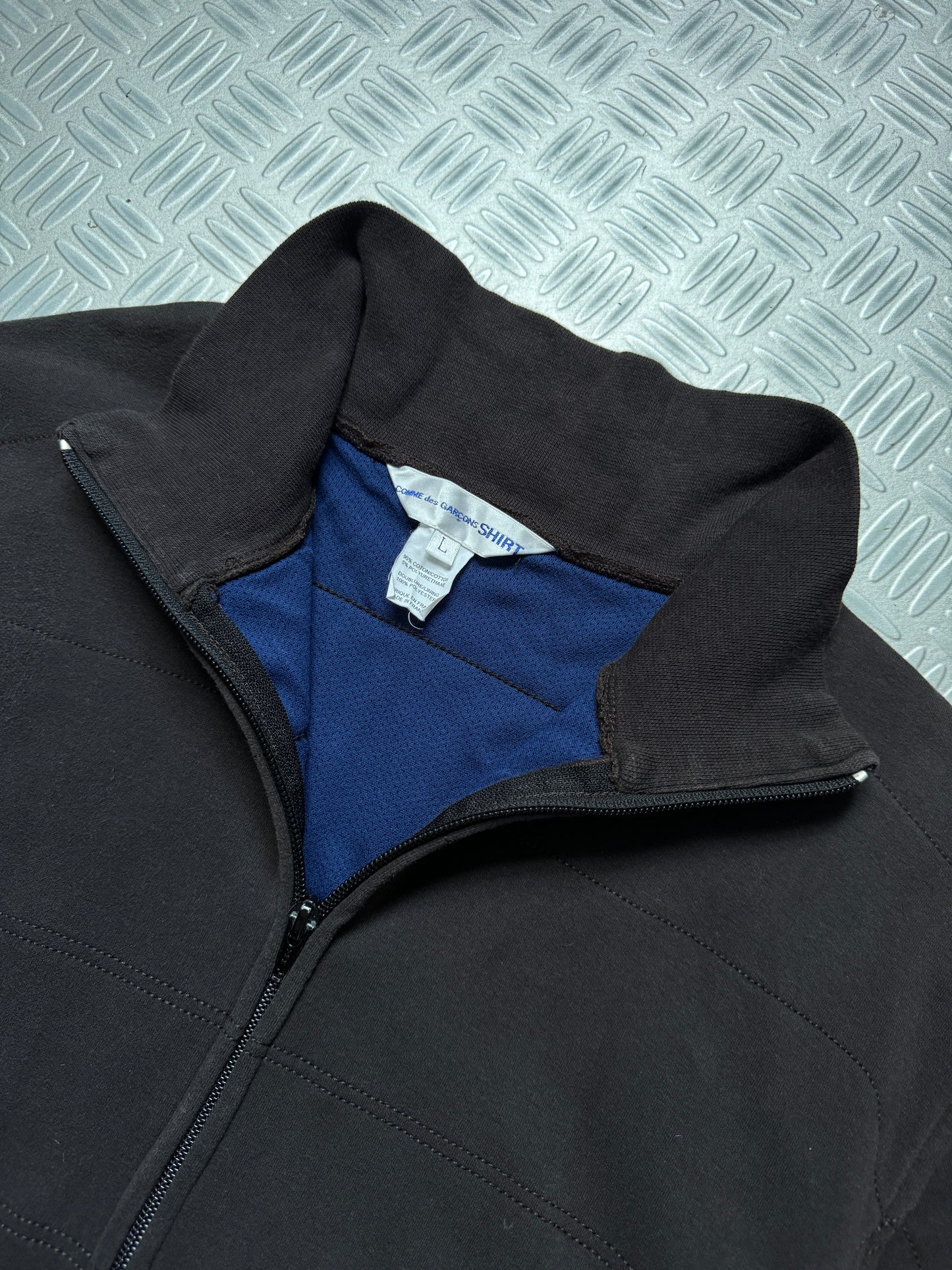 Early 2000's Comme Des Garcons SHIRT Mesh Raw Edge Track Jacket